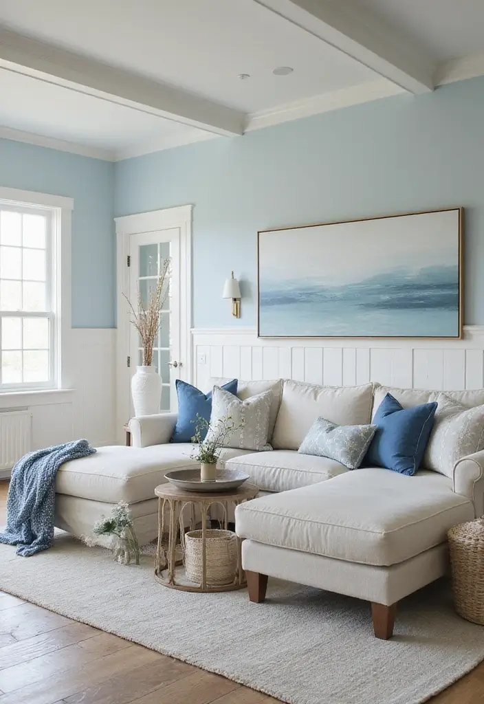 30+ Half Wall Panelling Inspirations That Add Character - 7. Coastal Inspiration