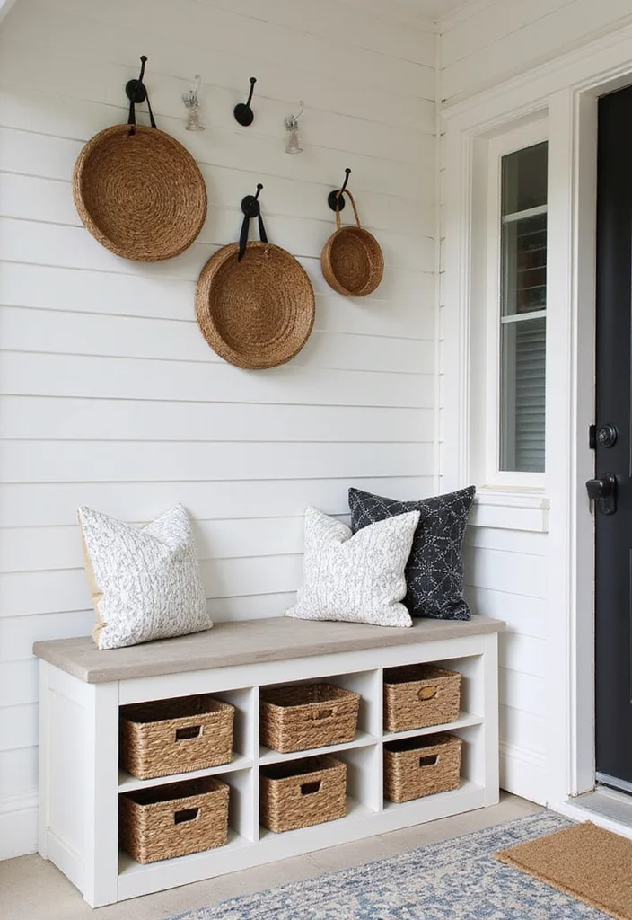 10 Add On Front Porch Ideas for Expanded Entry Space 34 10 Add On Front Porch Ideas for Expanded Entry Space - 4. Compact Storage Solutions