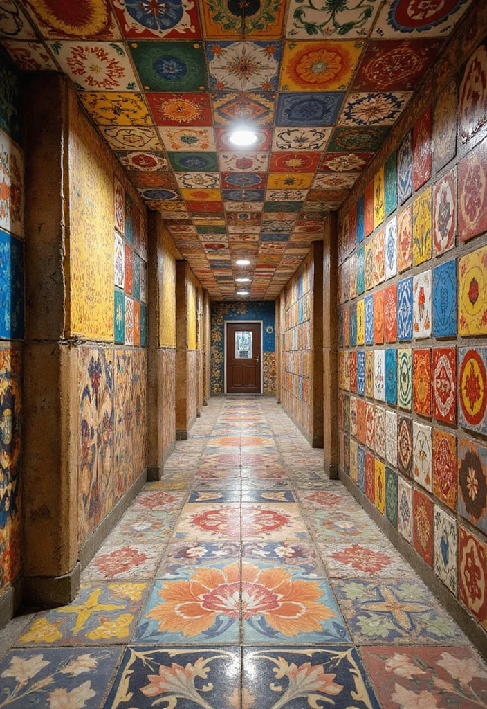 10 Basement Ceiling Ideas for Bright Updated Style - 7. Ceiling Tiles with Patterns