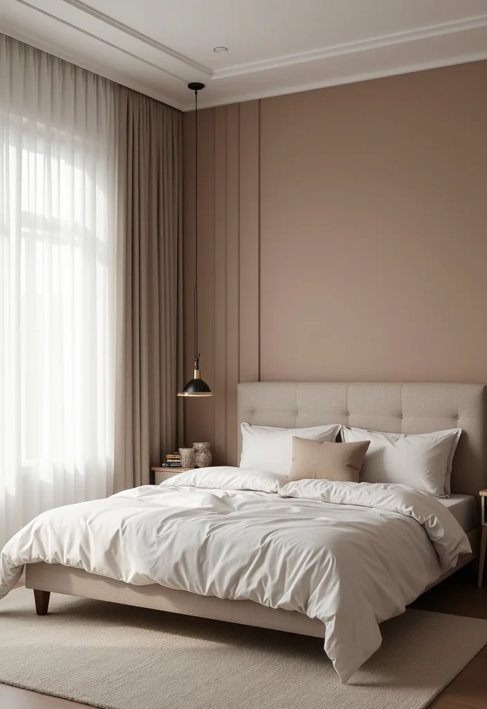10 Bed Curtain Ideas for Soft Private Comfort - 10. Minimalist Styles: Clean Lines