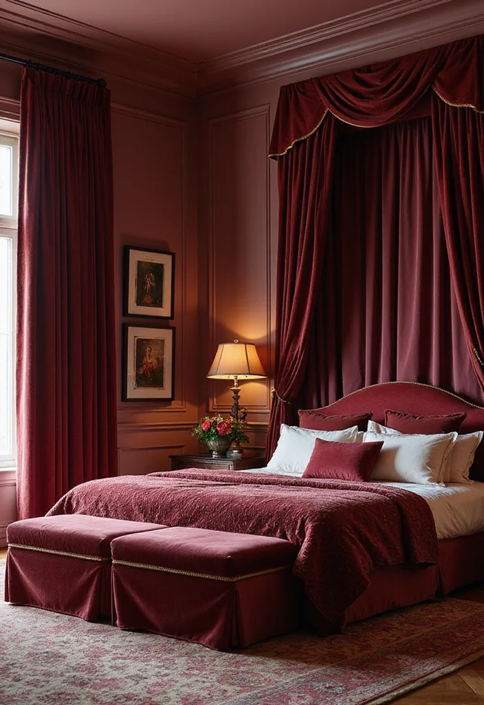 10 Bed Curtain Ideas for Soft Private Comfort - 7. Velvet Dreams: Luxurious Touch