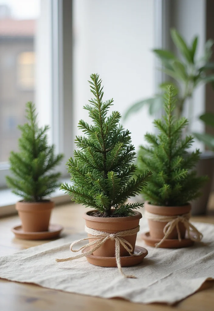 10 Christmas Decor Ideas for Your Office That Add a Festive Warm Spirit - 2. Potted Evergreen Plants