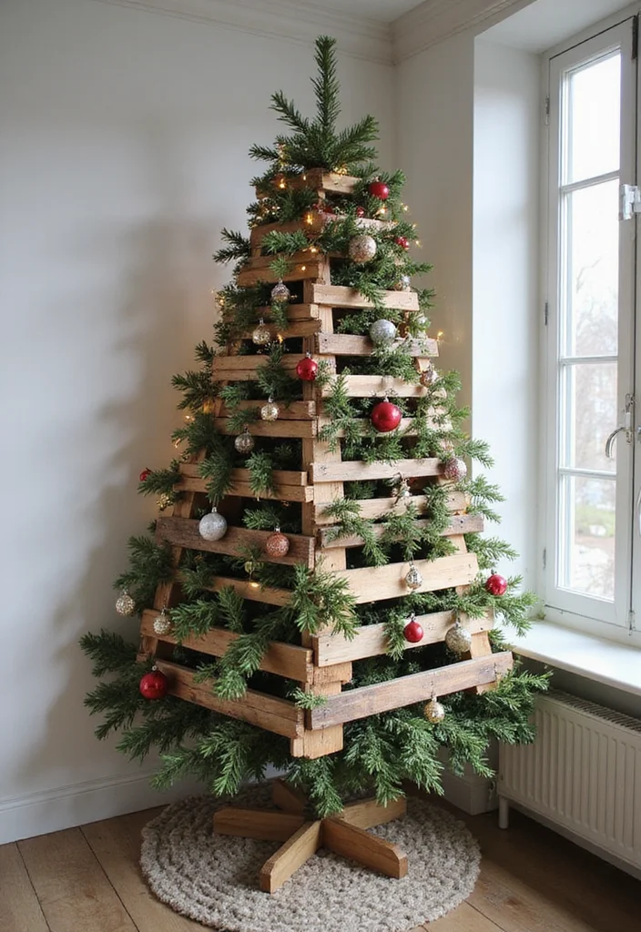 10 Christmas Decor Ideas for Your Office That Add a Festive Warm Spirit - 3. Upcycled Christmas Tree