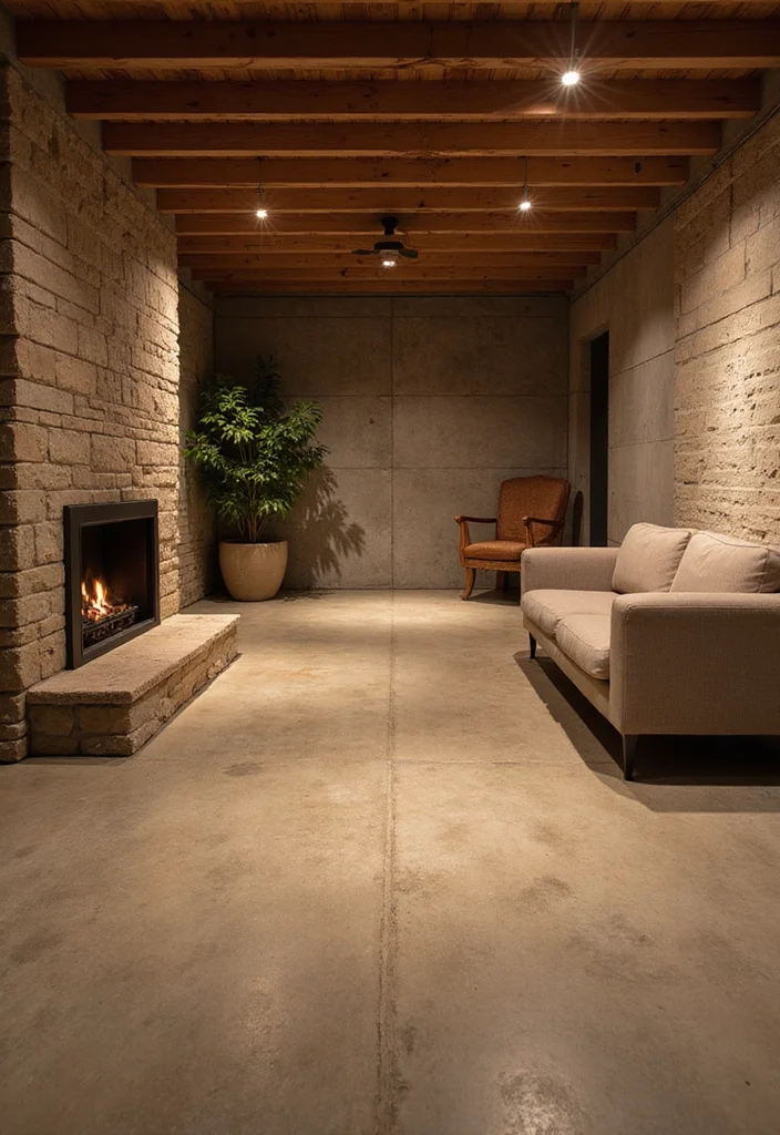 10 Concrete Basement Floor Ideas for Durable Modern Style - 8. Concrete with Radiant Heating