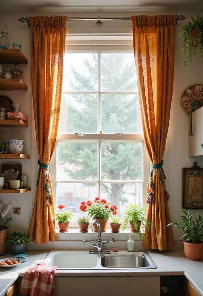 10 Curtain Draping Ideas for Soft Flowing Style - 4. Knotting for a Casual, Carefree Look