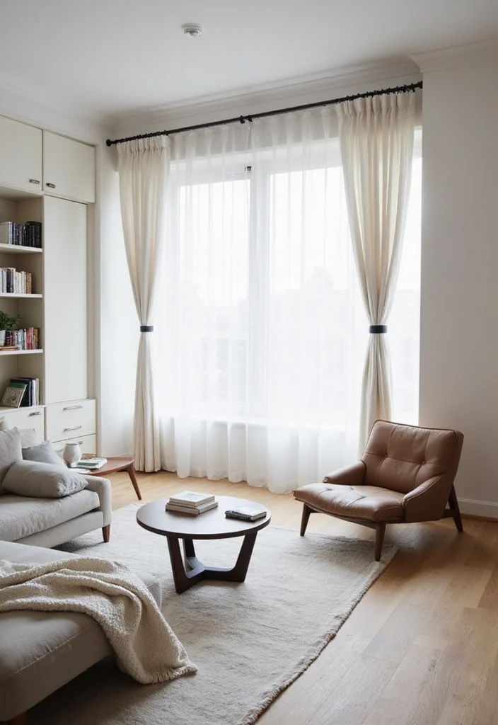 10 Curtain Tie Back Ideas for Neat Functional Detail - 8. Magnetic Tie Backs for a Modern Touch