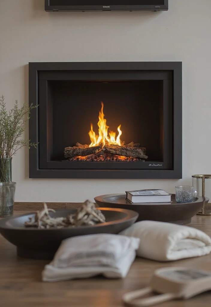 10 Faux Fireplace Ideas for Stylish No Heat Design - 5. Eco-Friendly Bioethanol Fireplace