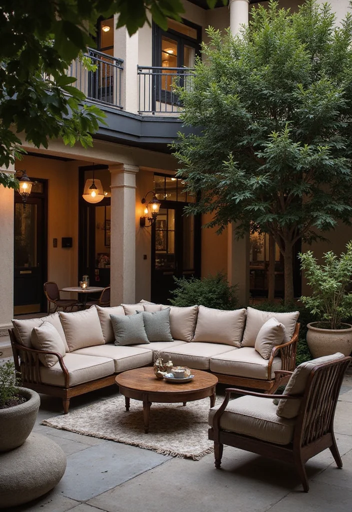 10 Front Closed Porch Ideas for Private All Season Use - 6. Elegant Outdoor Lounge