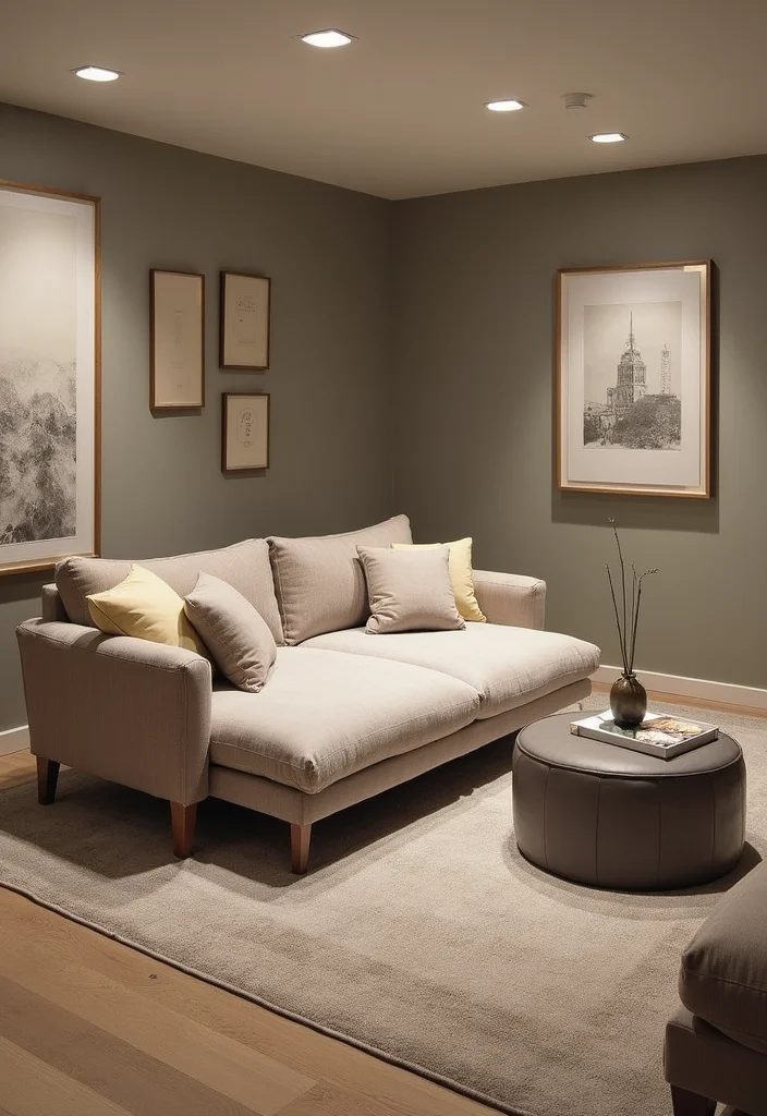 10 Low Ceiling Basement Ideas for Taller Visual Space - 5. Multi-Function Furniture