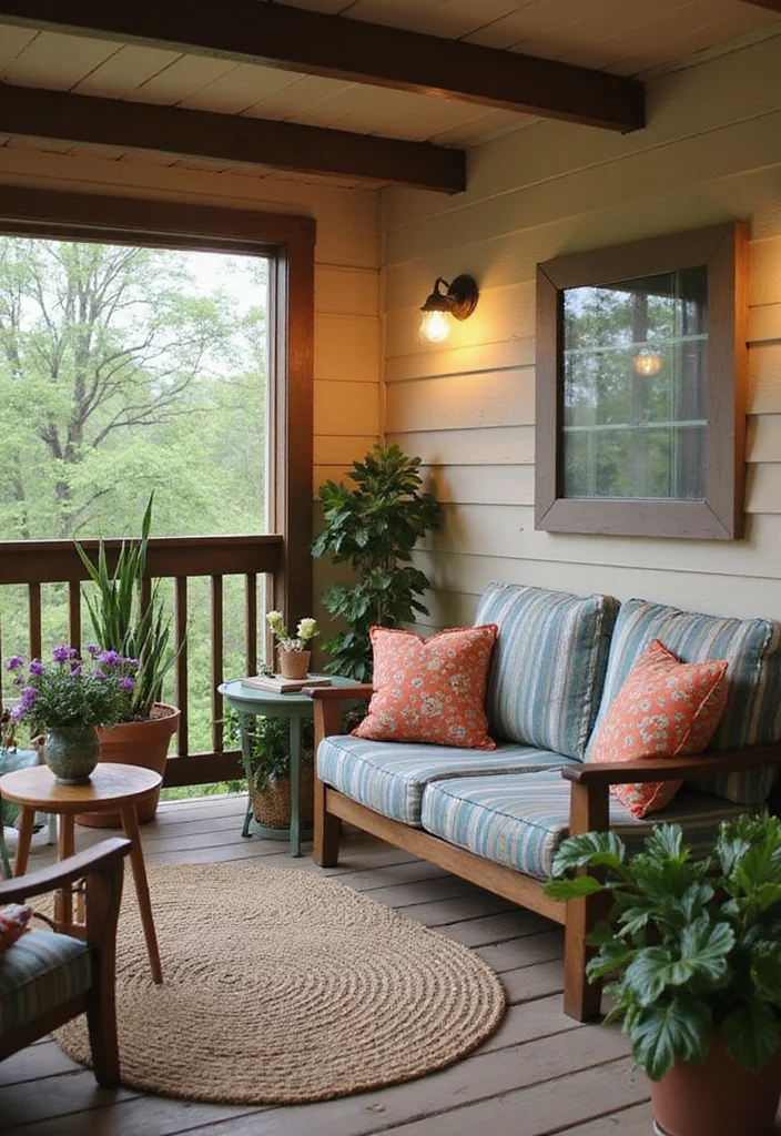 10 Mobile Home Front Porch Ideas for Charming Curb Appeal - 1. Cozy Seating Nook