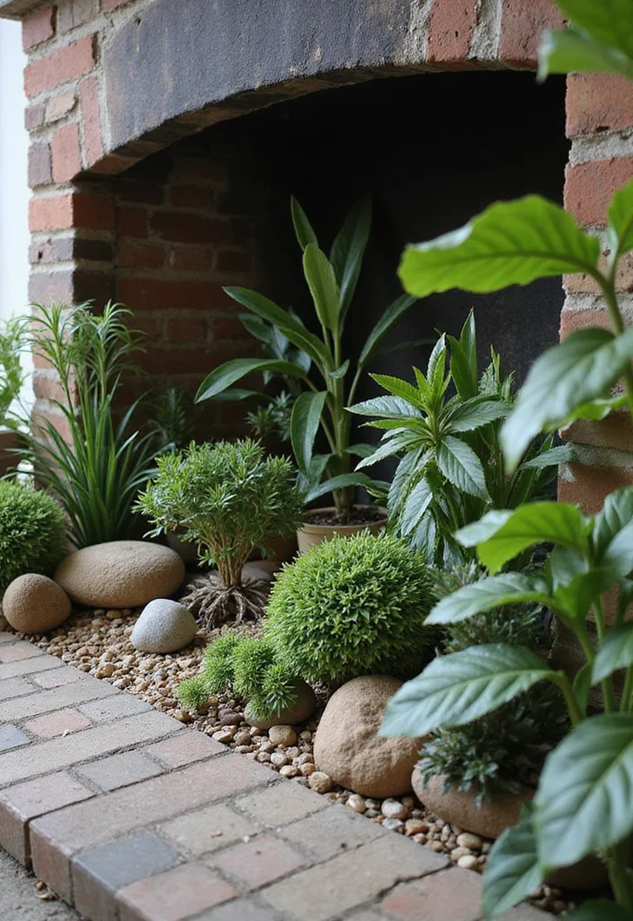 10 Non Working Fireplace Ideas for Creative Decorative Use - 2. Indoor Garden Oasis