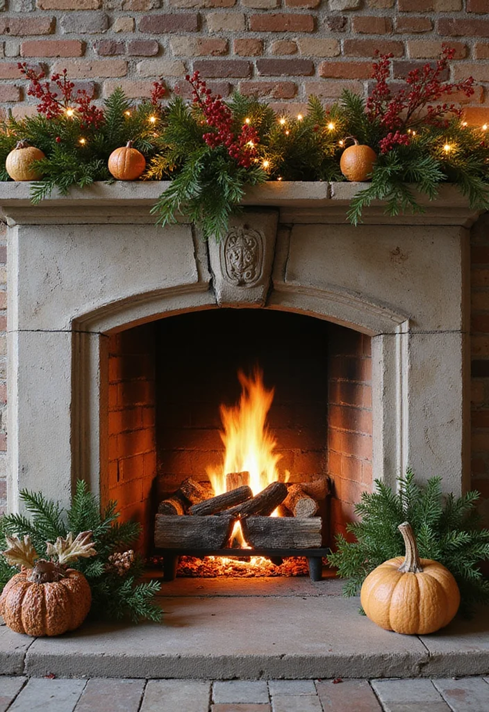 10 Non Working Fireplace Ideas for Creative Decorative Use - 4. Seasonal Decor Showcase
