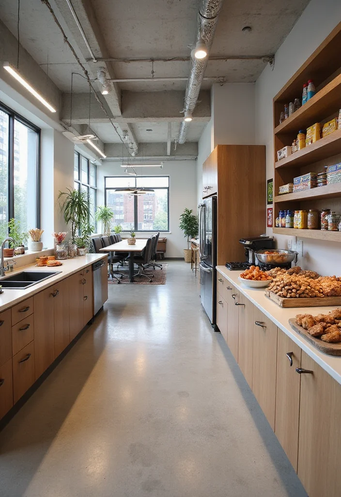 10 Office Kitchen Ideas for Convenient Break Space - 8. Snack-Friendly Layout