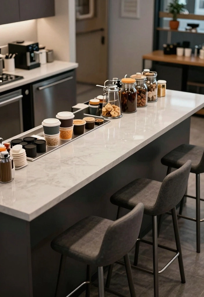 10 Office Kitchen Ideas for Convenient Break Space - 9. Multi-Use Countertop