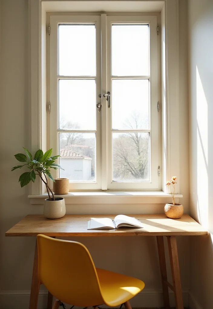 10 Office Nook Ideas for Compact Functional Work Areas 1 10 Office Nook Ideas for Compact Functional Work Areas - 1. The Corner Window Desk