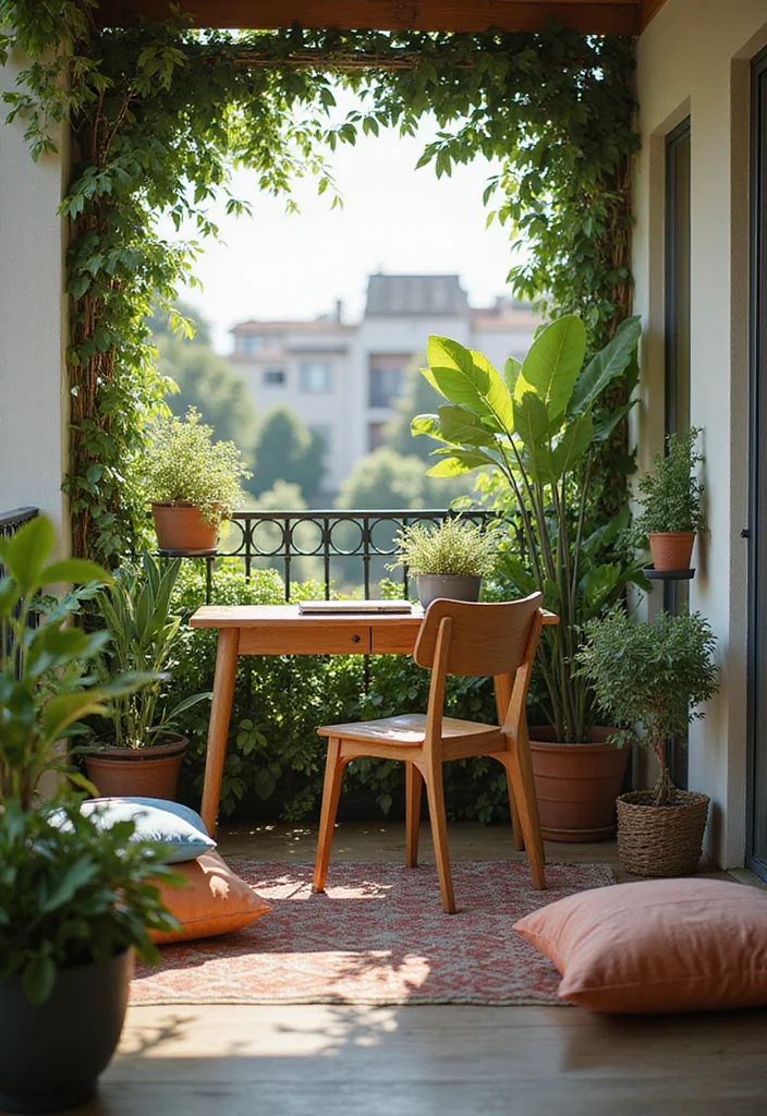 10 Office Nook Ideas for Compact Functional Work Areas 56 10 Office Nook Ideas for Compact Functional Work Areas - 6. Balcony Workspace