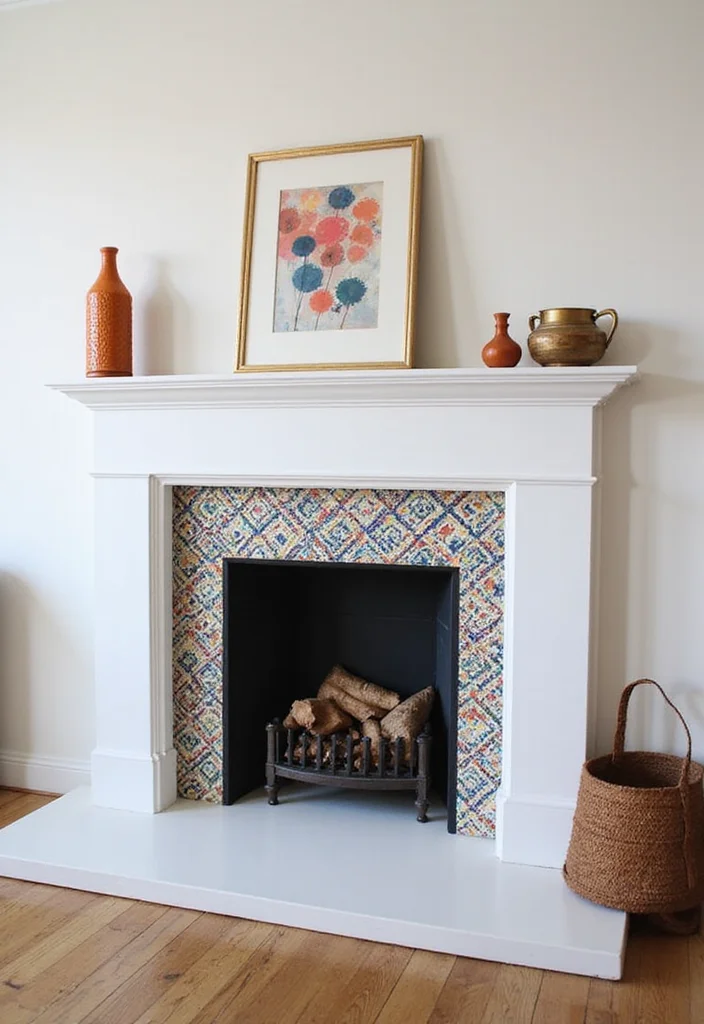 10 Painted Fireplace Ideas for Fresh Bold Transformations - 3. Classic White with a Twist