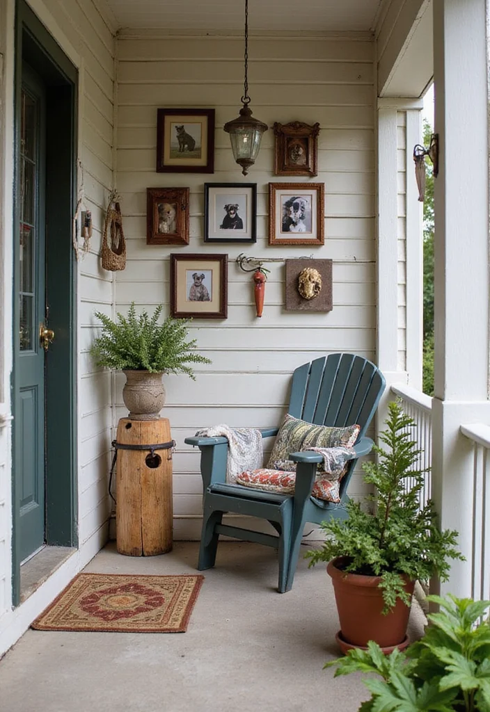 10 Small Enclosed Front Porch Ideas for Cozy Functional Use - 8. Personal Touches