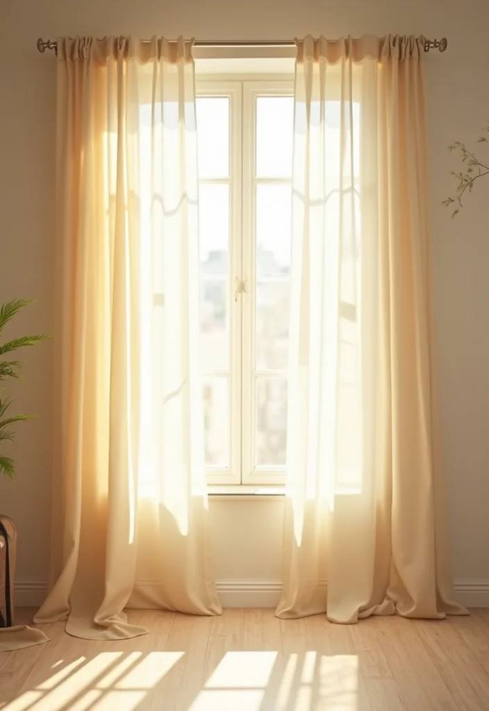 10 Small Window Curtain Ideas for Light Stylish Coverage - 1. Sheer Curtains for a Breezy Look