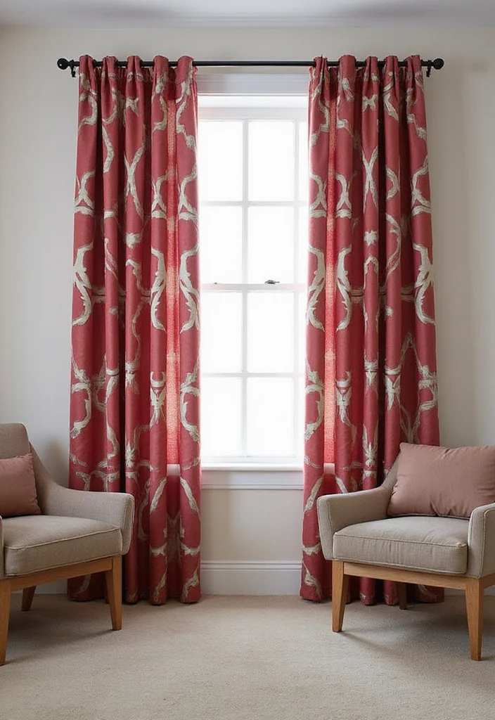 10 Small Window Curtain Ideas for Light Stylish Coverage - 4. Geometric Patterns for Modern Flair