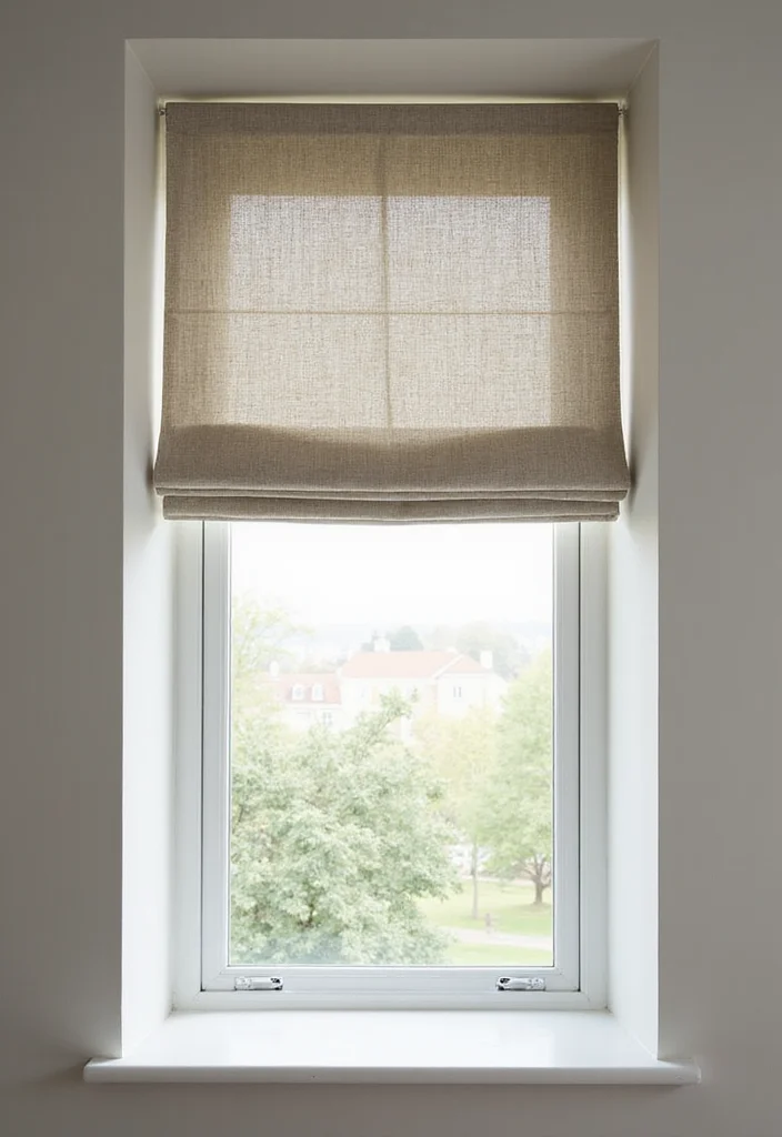 10 Small Window Curtain Ideas for Light Stylish Coverage - 6. Roman Shades for Functional Elegance