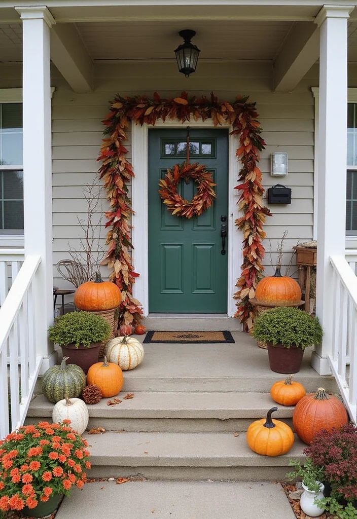 10 Uncovered Front Porch Ideas for Open Air Comfort - 8. Seasonal Decor: Celebrate Year-Round