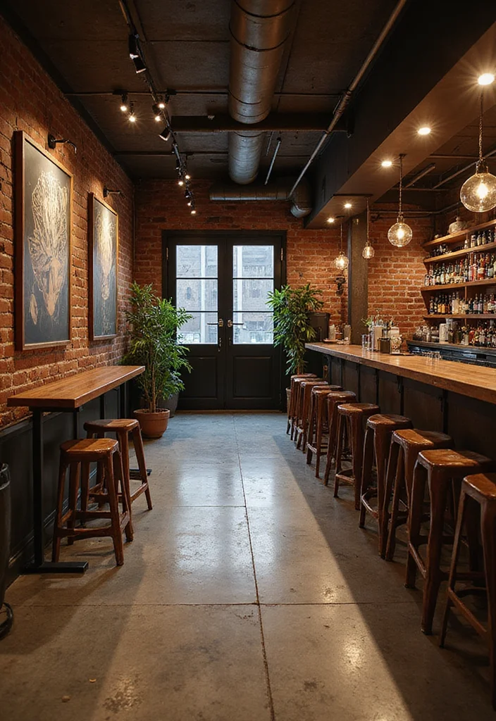 12 Bar Basement Ideas for Fun Social Gatherings - 7. Industrial Chic