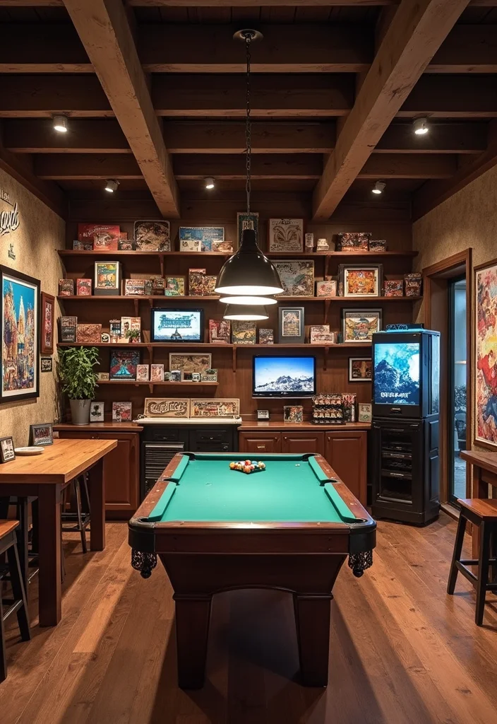 12 Basement Man Cave Ideas for Relaxed Personal Space - 6. Game Zone Extravaganza