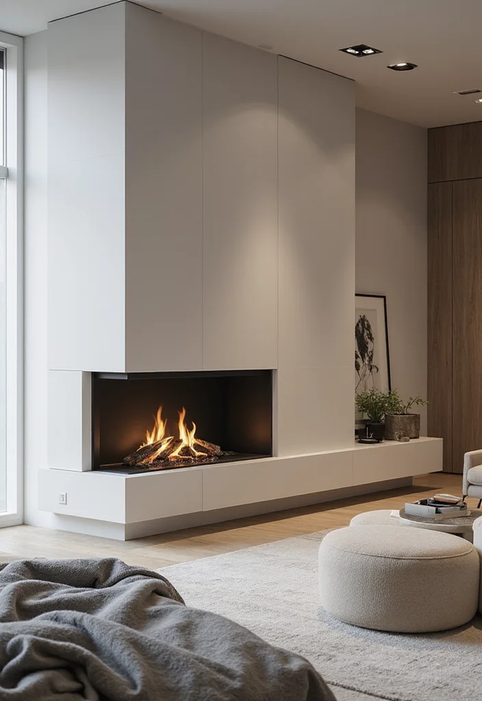 12 Bedroom Fireplace Ideas for Cozy Relaxing Ambience 78 12 Bedroom Fireplace Ideas for Cozy Relaxing Ambience - 8. Floating Fireplace Design