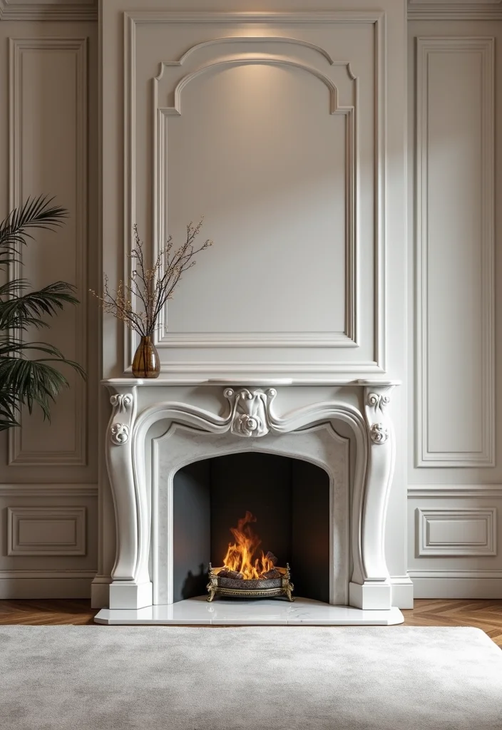 12 Bedroom Fireplace Ideas for Cozy Relaxing Ambience 89 12 Bedroom Fireplace Ideas for Cozy Relaxing Ambience - 9. Elegant Marble Surround Fireplace