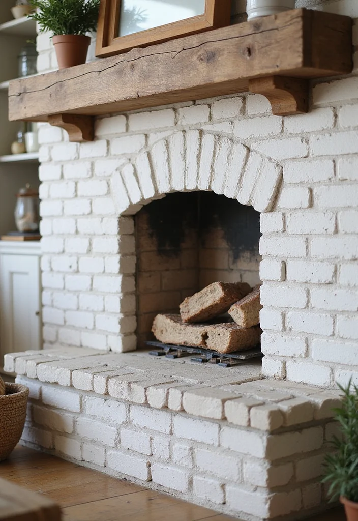 12 Brick Fireplace Ideas for Rustic Lasting Texture - 1. Whitewashed Brick Elegance