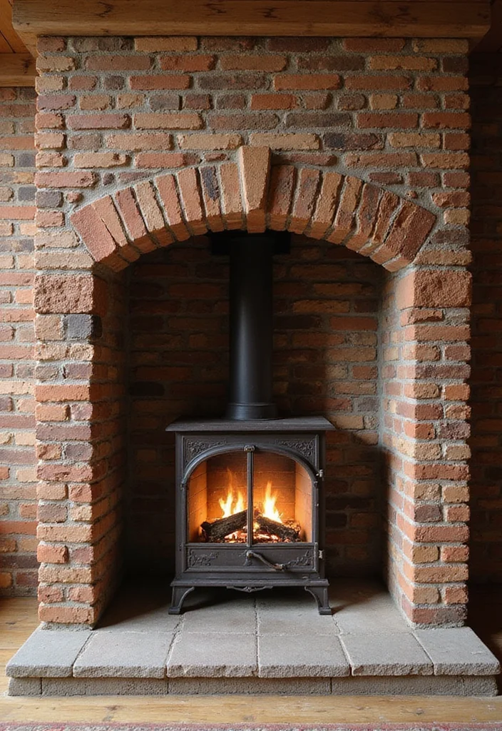 12 Brick Fireplace Ideas for Rustic Lasting Texture - 10. Rustic Tile Accents