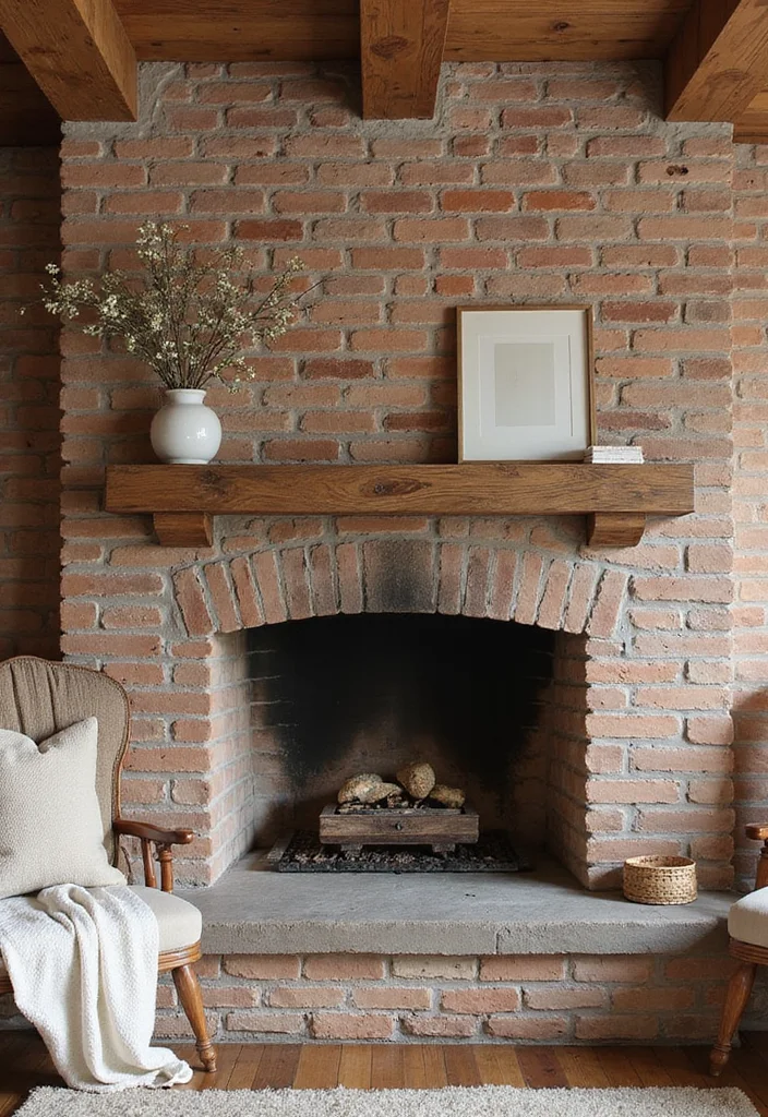 12 Brick Fireplace Ideas for Rustic Lasting Texture - 5. Exposed Brick Charm