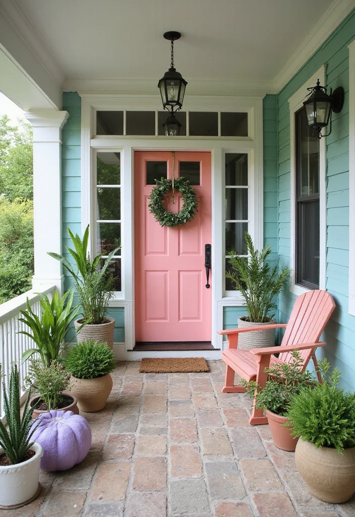 12 Coastal Front Porch Ideas for Breezy Relaxed Charm - 12. Seasonal Decor Changes
