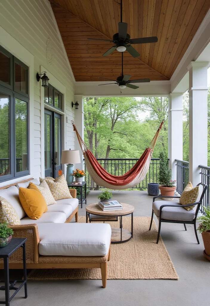 12 Coastal Front Porch Ideas for Breezy Relaxed Charm - 3. Cozy Seating Arrangements