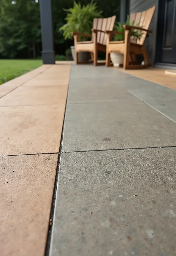 12 Concrete Front Porch Ideas for Clean Modern Durability - 2. Textured Concrete Finishes