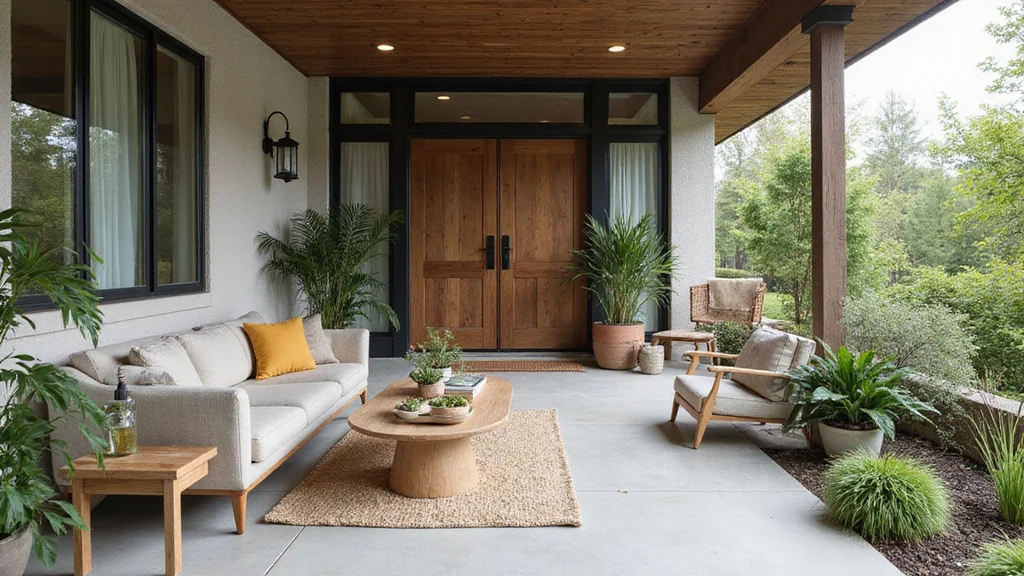 12 Concrete Front Porch Ideas for Clean Modern Durability