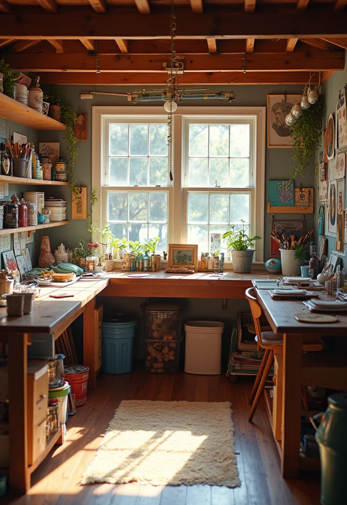 12 Cozy Basement Ideas for Warm Inviting Comfort 111 12 Cozy Basement Ideas for Warm Inviting Comfort - 11. Craft and Hobby Space