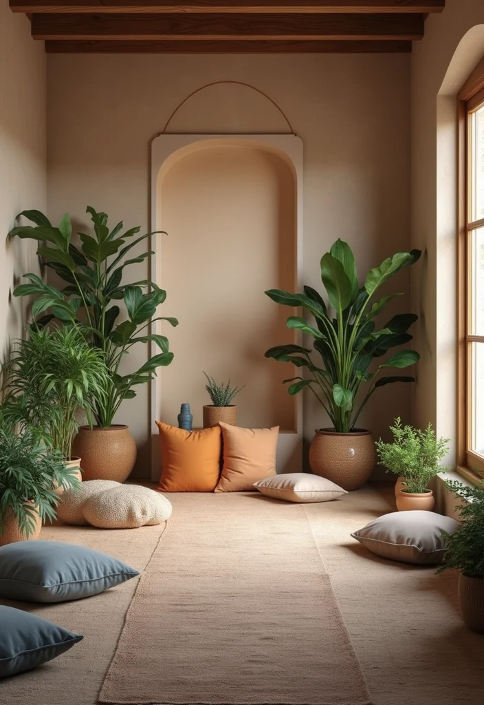 12 Decorating Basement Ideas for Easy Visual Upgrades - 11. Zen Meditation Space