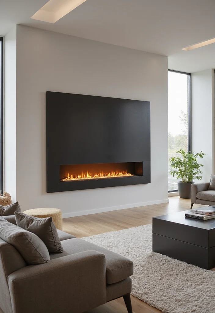 12 Electric Fireplace Ideas for Modern Easy Warmth 1 12 Electric Fireplace Ideas for Modern Easy Warmth - 1. Wall-Mounted Wonder
