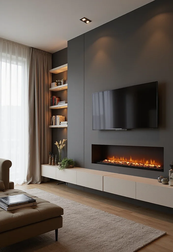 12 Electric Fireplace Ideas for Modern Easy Warmth 100 12 Electric Fireplace Ideas for Modern Easy Warmth - 10. Sleek Linear Fireplaces