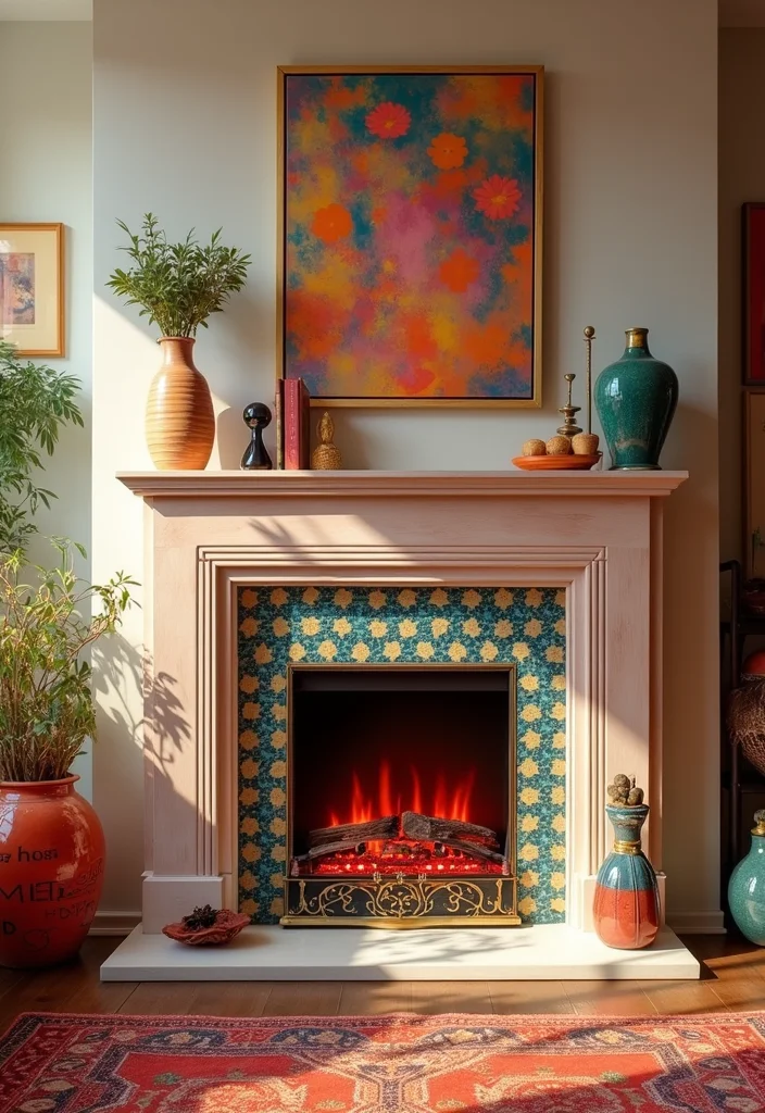 12 Electric Fireplace Ideas for Modern Easy Warmth 111 12 Electric Fireplace Ideas for Modern Easy Warmth - 11. Colorful Electric Fireplaces