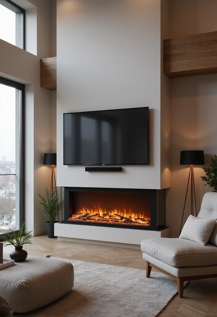 12 Electric Fireplace Ideas for Modern Easy Warmth 122 12 Electric Fireplace Ideas for Modern Easy Warmth - 12. Smart Electric Fireplaces