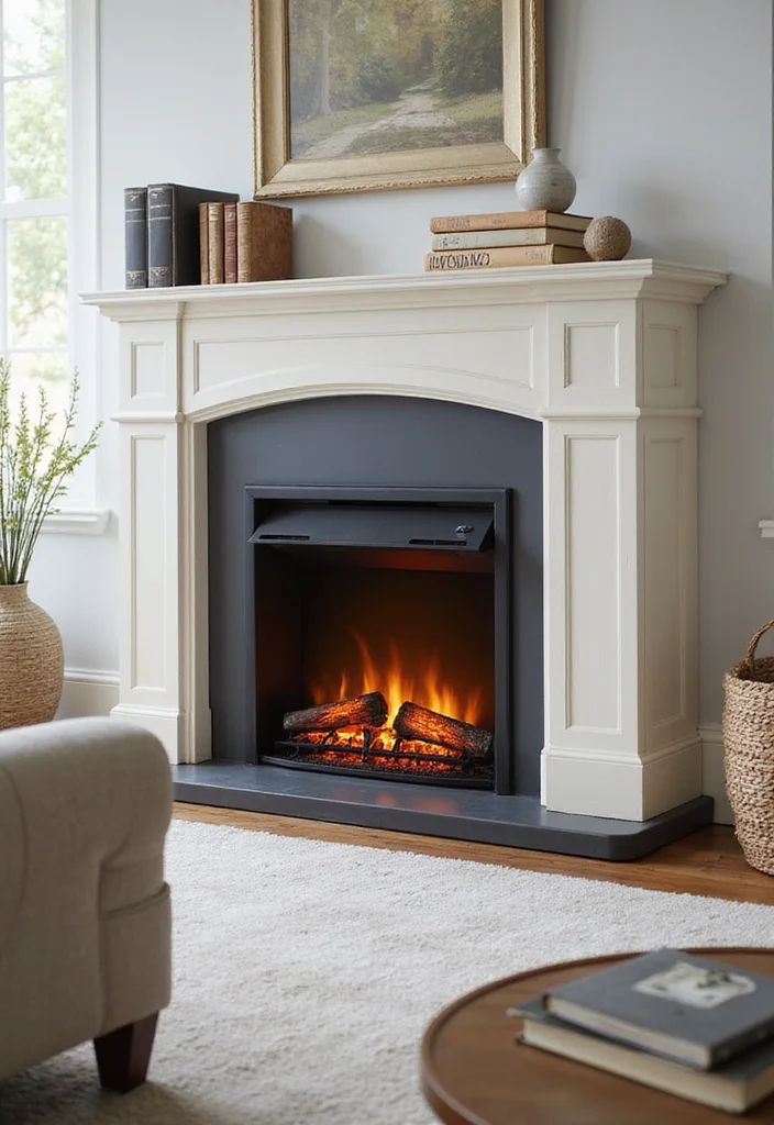 12 Electric Fireplace Ideas for Modern Easy Warmth 23 12 Electric Fireplace Ideas for Modern Easy Warmth - 3. Stylish Freestanding Models