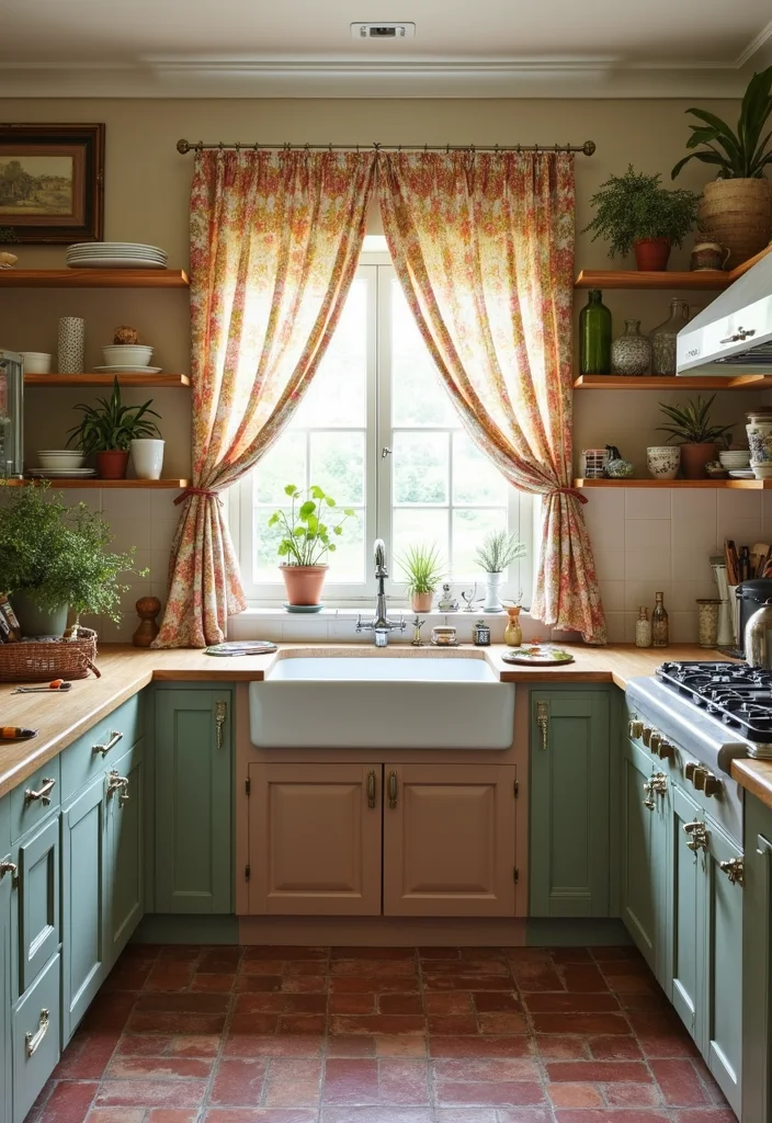 12 Farmhouse Curtain Ideas for Cozy Country Charm - 10. Eclectic Mix