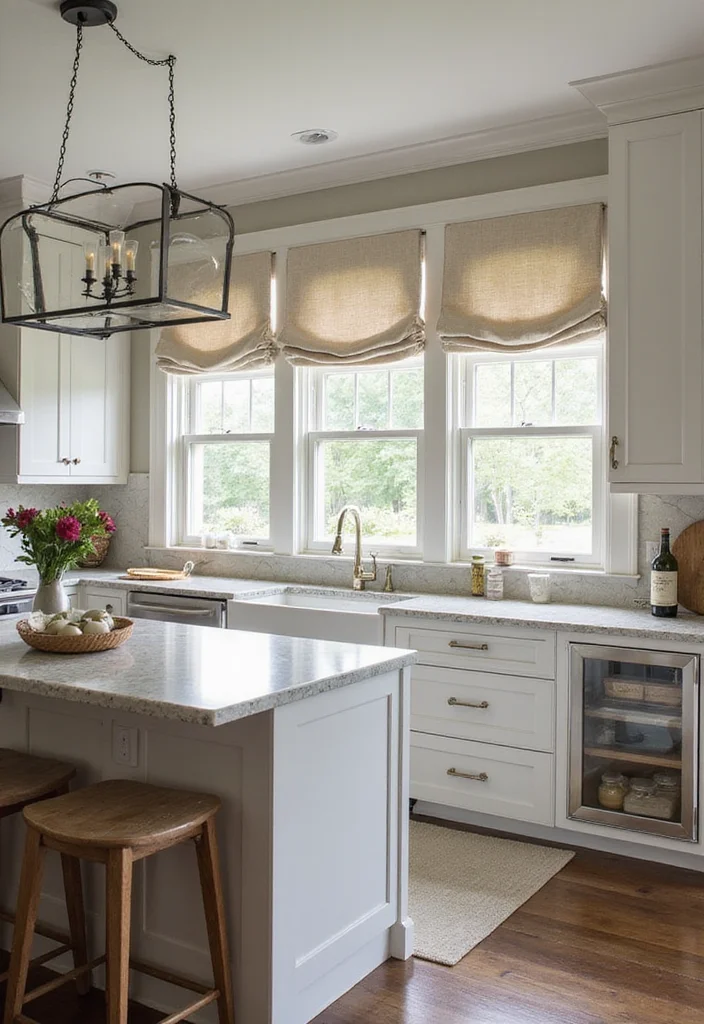 12 Farmhouse Curtain Ideas for Cozy Country Charm - 7. Roman Shades