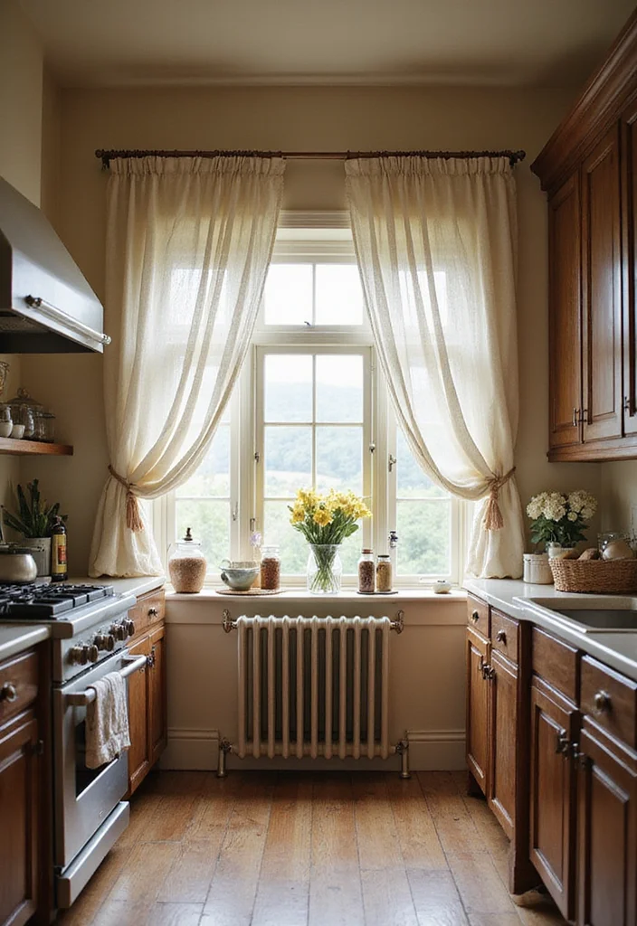 12 Farmhouse Curtain Ideas for Cozy Country Charm - 8. Ruffled Curtain Panels