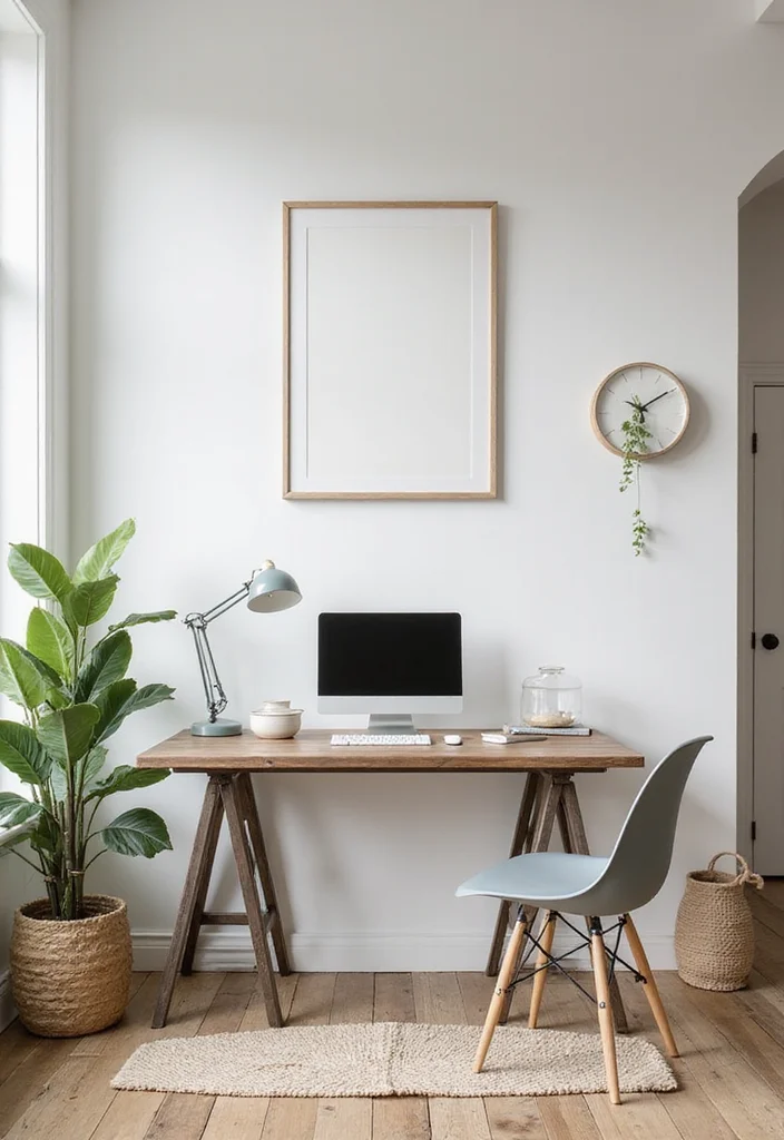 12 Farmhouse Office Ideas for Cozy Rustic Productivity - 12. Minimalist Color Palette