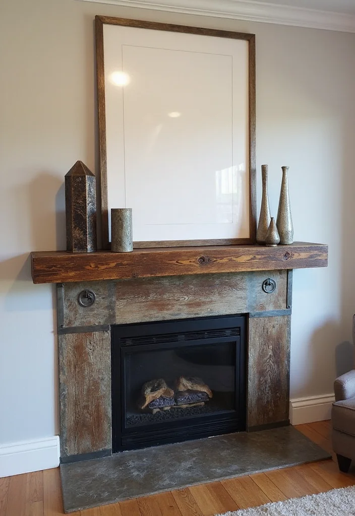 12 Fireplace Mantels Ideas for Classic Decorative Impact - 4. Industrial Edge