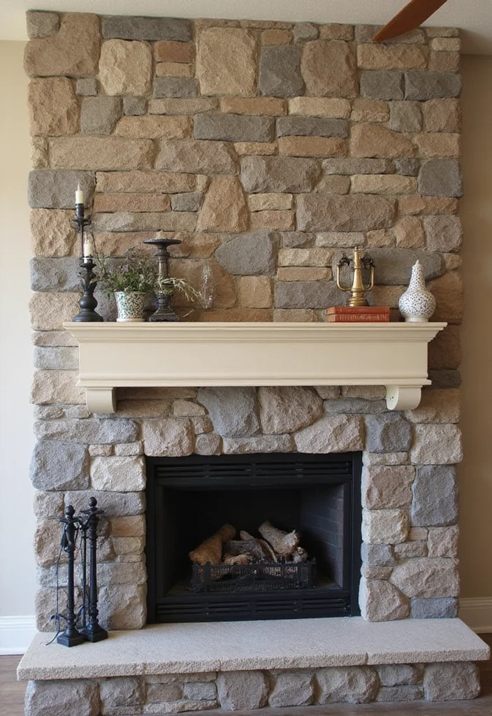 12 Fireplace Wall Ideas for Strong Warm Focal Points - 9. Faux Finishes and Textures